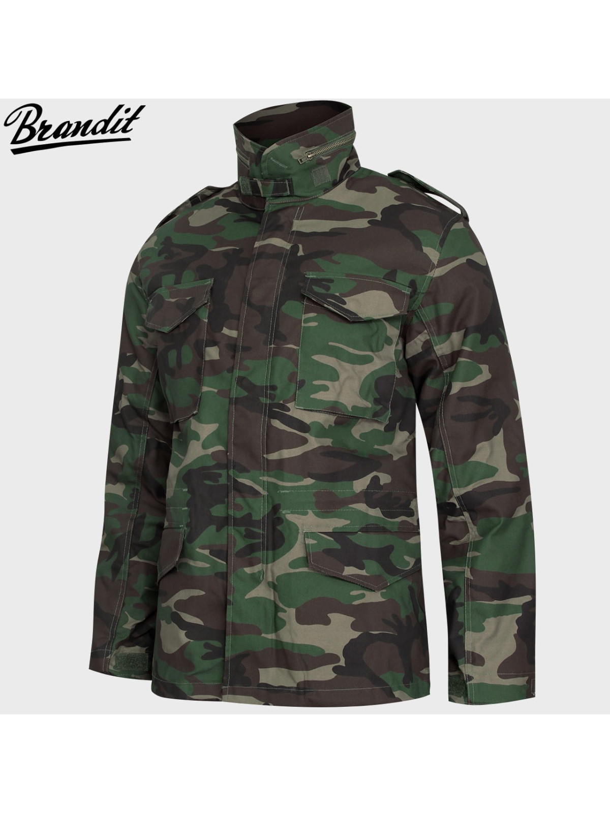 BRANDIT KURTKA WOJSKOWA M65 STANDARD 2W1 WOODLAND 3XL