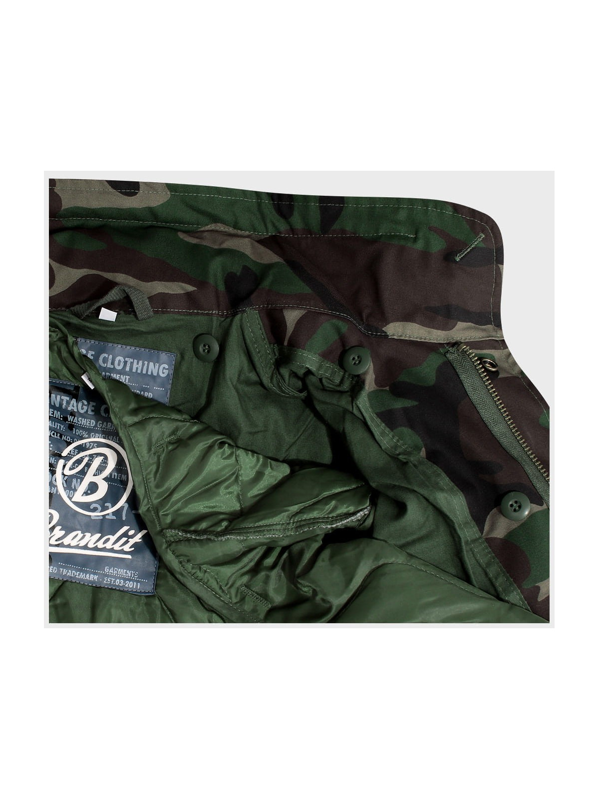 BRANDIT KURTKA WOJSKOWA M65 STANDARD 2W1 WOODLAND 3XL