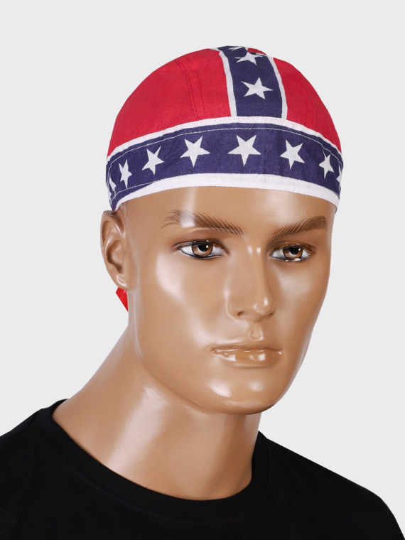 FOSTEX GARMENTS Chusta bandana bandama czapka Headwrap Blue Stripe Red Flag 