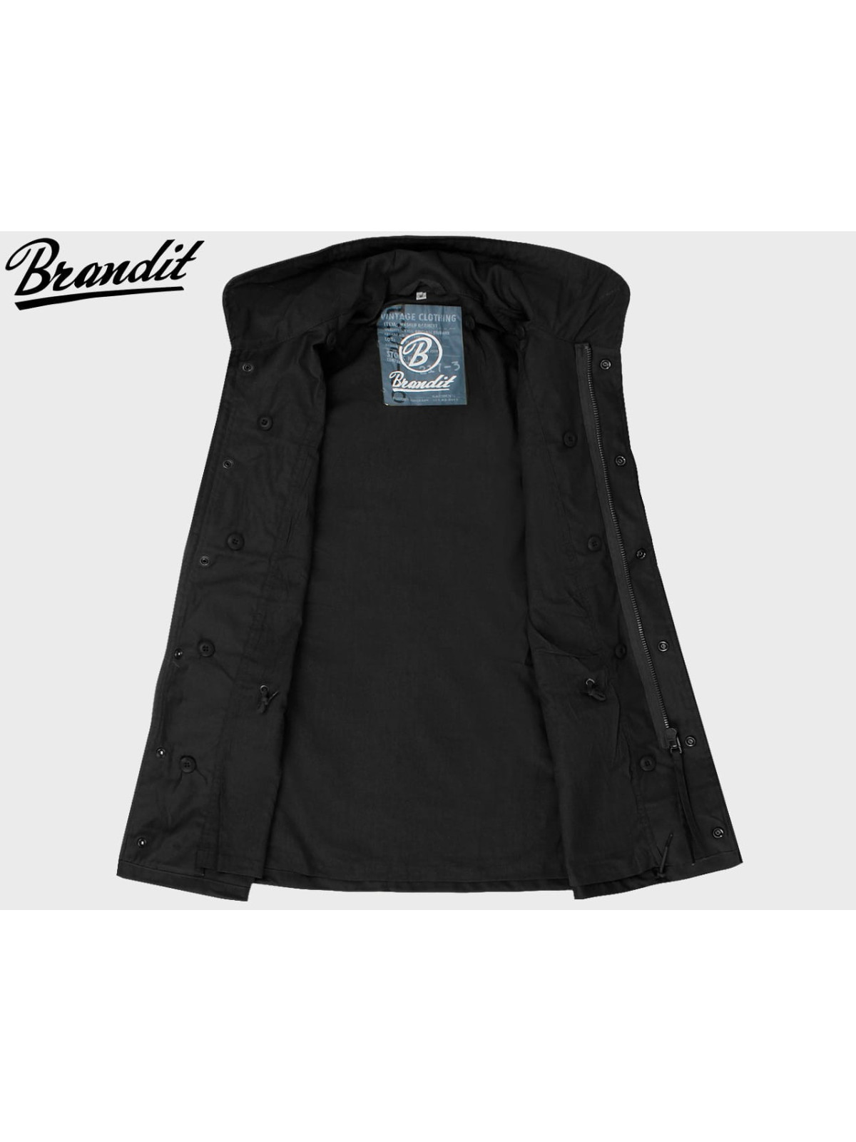 BRANDIT KURTKA WOJSKOWA M65 STANDARD 2W1 CZARNA 3XL