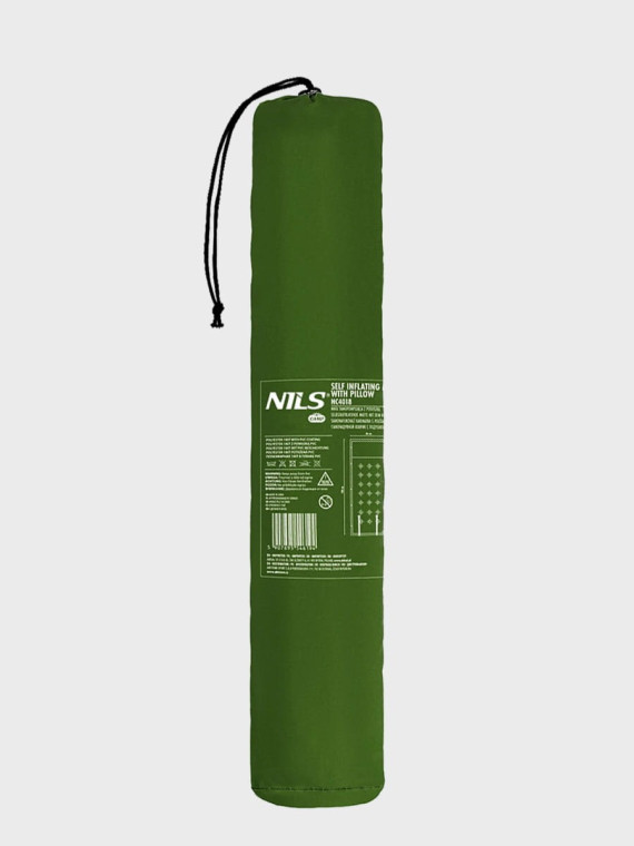 NILS CAMP Mata samopompująca 65x188cm NC4018 + zestaw naprawczy zielona