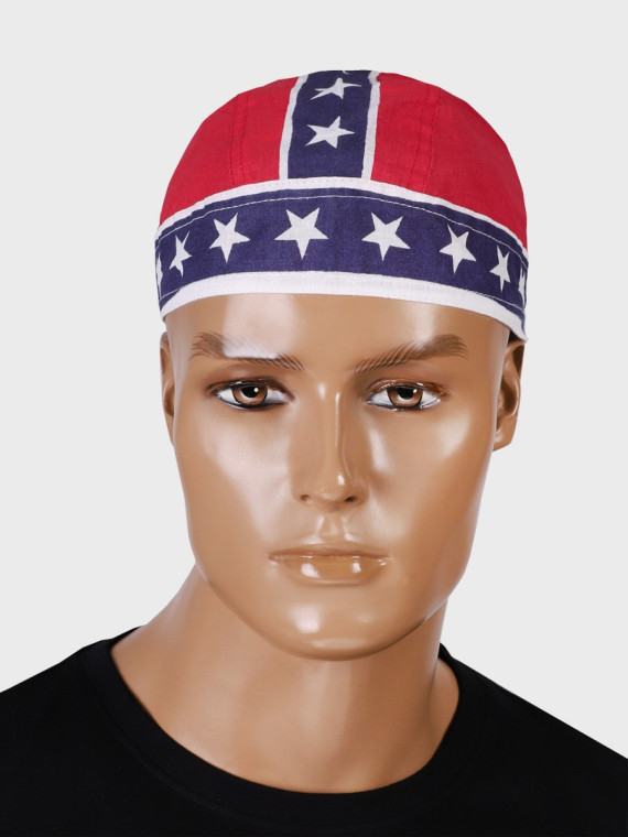 FOSTEX GARMENTS Chusta bandana bandama czapka Headwrap Blue Stripe Red Flag 