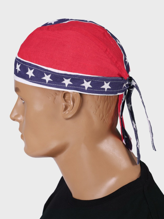 FOSTEX GARMENTS Chusta bandana bandama czapka Headwrap Blue Stripe Red Flag 