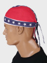 FOSTEX GARMENTS Chusta bandana bandama czapka Headwrap Blue Stripe Red Flag 