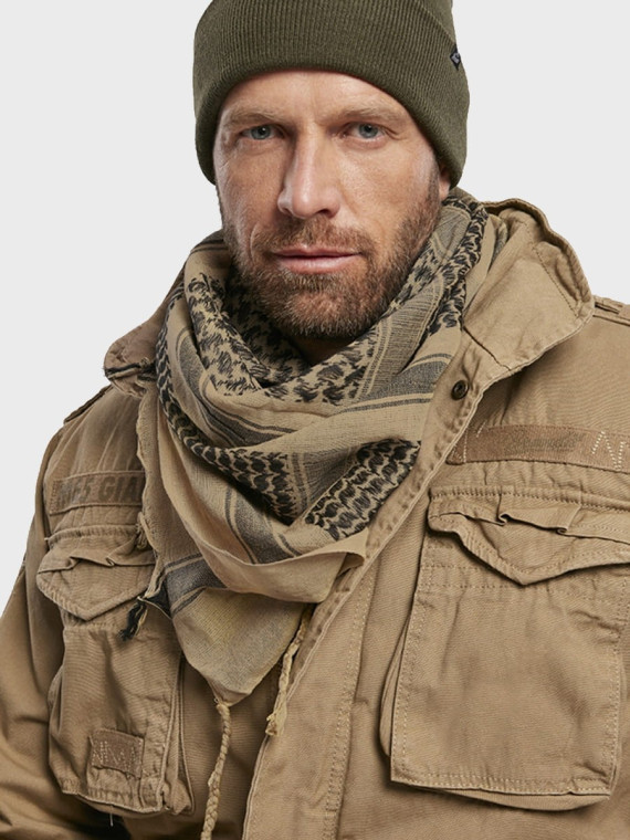 BRANDIT CHUSTA ARAFATKA WOJSKOWA KEFIJA 110X110 CM KHAKI/CZARNA