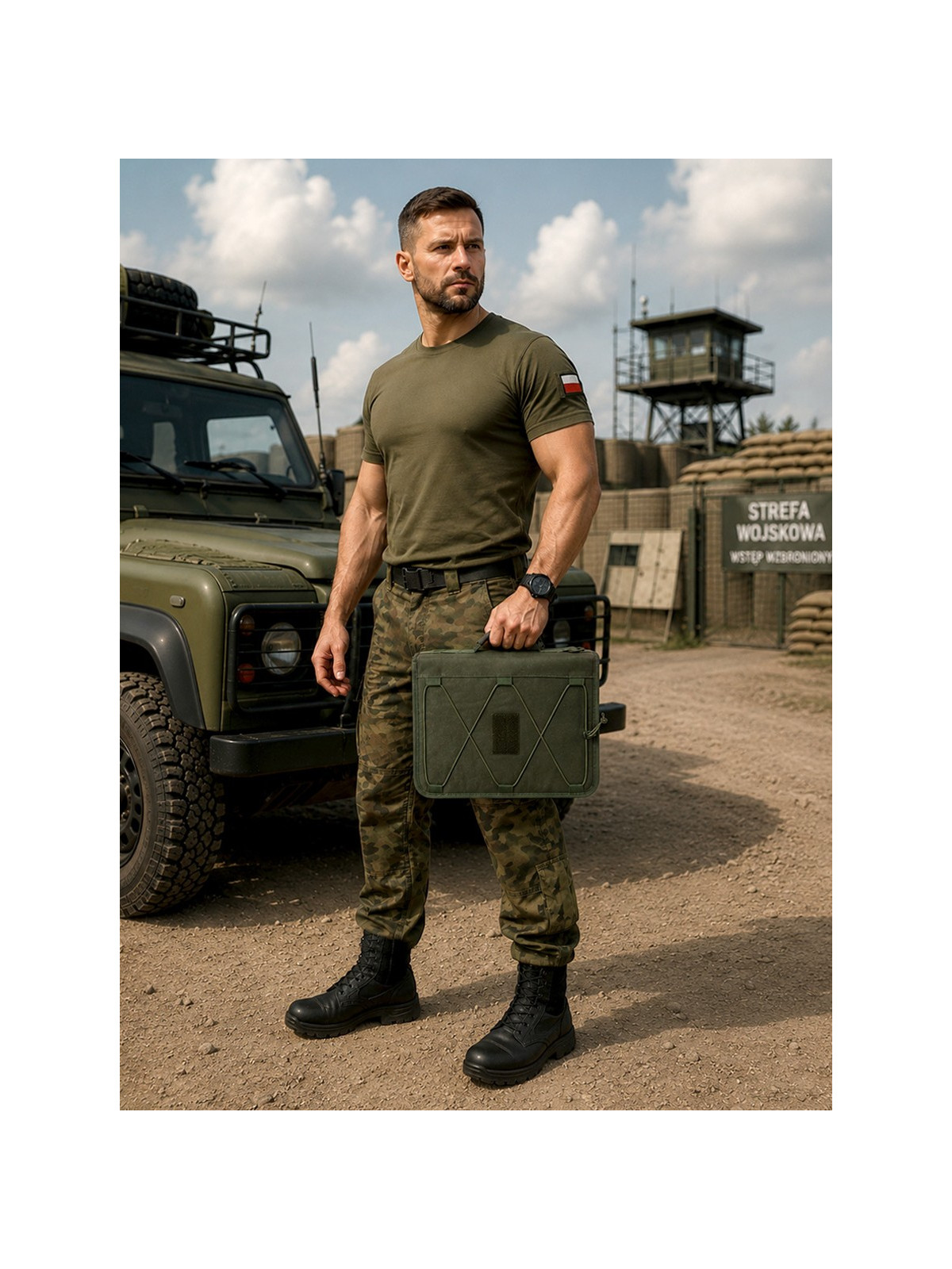 DOMINATOR URBAN COMBAT Pokrowiec wojskowy na notes dokumenty A4 teczka organizer Ranger Green