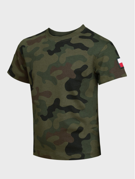 DOMINATOR URBAN COMBAT Koszulka dziecięca chłopięca t-shirt bawełna z flagami PL WZ.93 152