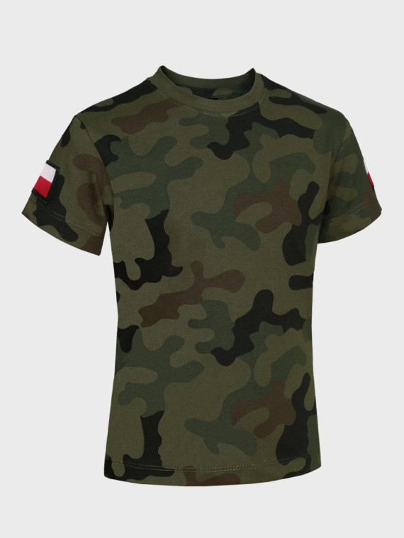 DOMINATOR URBAN COMBAT Koszulka dziecięca chłopięca t-shirt bawełna z flagami PL WZ.93 152