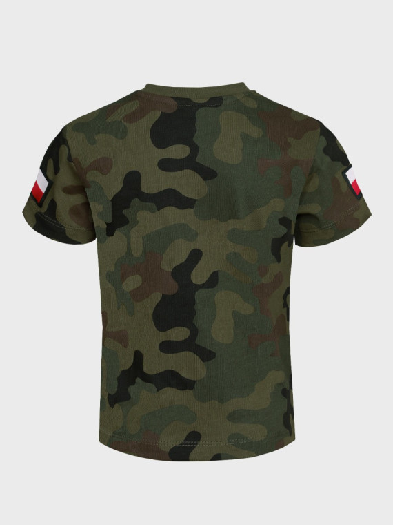 DOMINATOR URBAN COMBAT Koszulka dziecięca chłopięca t-shirt bawełna z flagami PL WZ.93 152