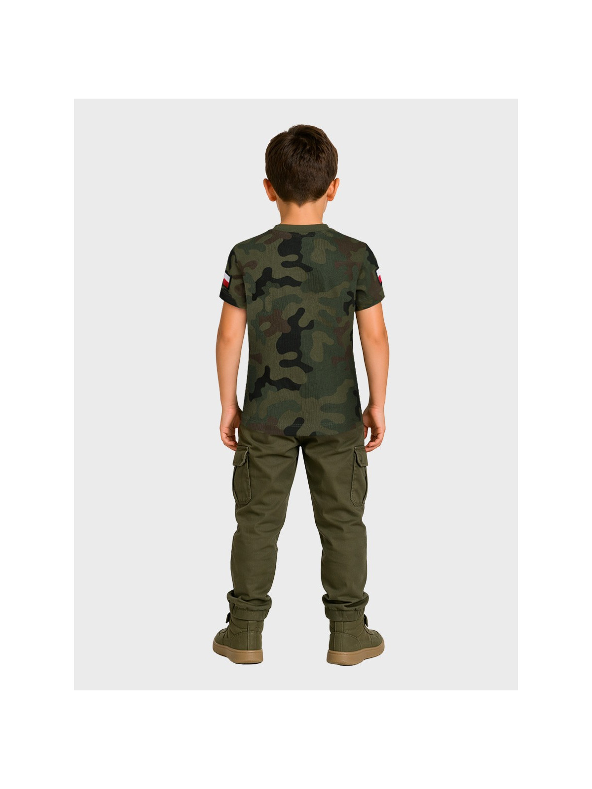 DOMINATOR URBAN COMBAT Koszulka dziecięca chłopięca t-shirt bawełna z flagami PL WZ.93 152