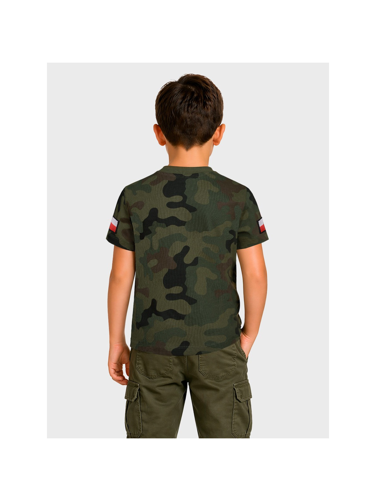 DOMINATOR URBAN COMBAT Koszulka dziecięca chłopięca t-shirt bawełna z flagami PL WZ.93 152