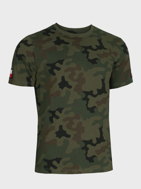 DOMINATOR URBAN COMBAT Koszulka męska bawełniana T-Shirt z naszywkami flagi PL WZ.93 3XL