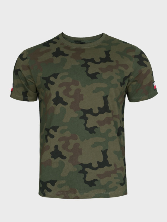 DOMINATOR URBAN COMBAT Koszulka męska bawełniana T-Shirt z naszywkami flagi PL WZ.93 3XL