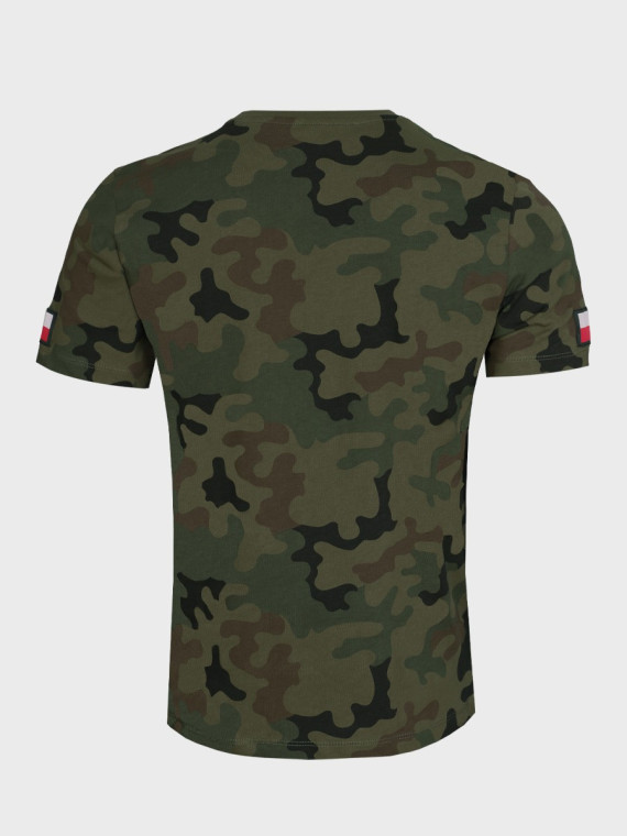 DOMINATOR URBAN COMBAT Koszulka męska bawełniana T-Shirt z naszywkami flagi PL WZ.93 3XL