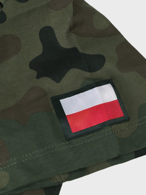 DOMINATOR URBAN COMBAT Koszulka męska bawełniana T-Shirt z naszywkami flagi PL WZ.93 3XL