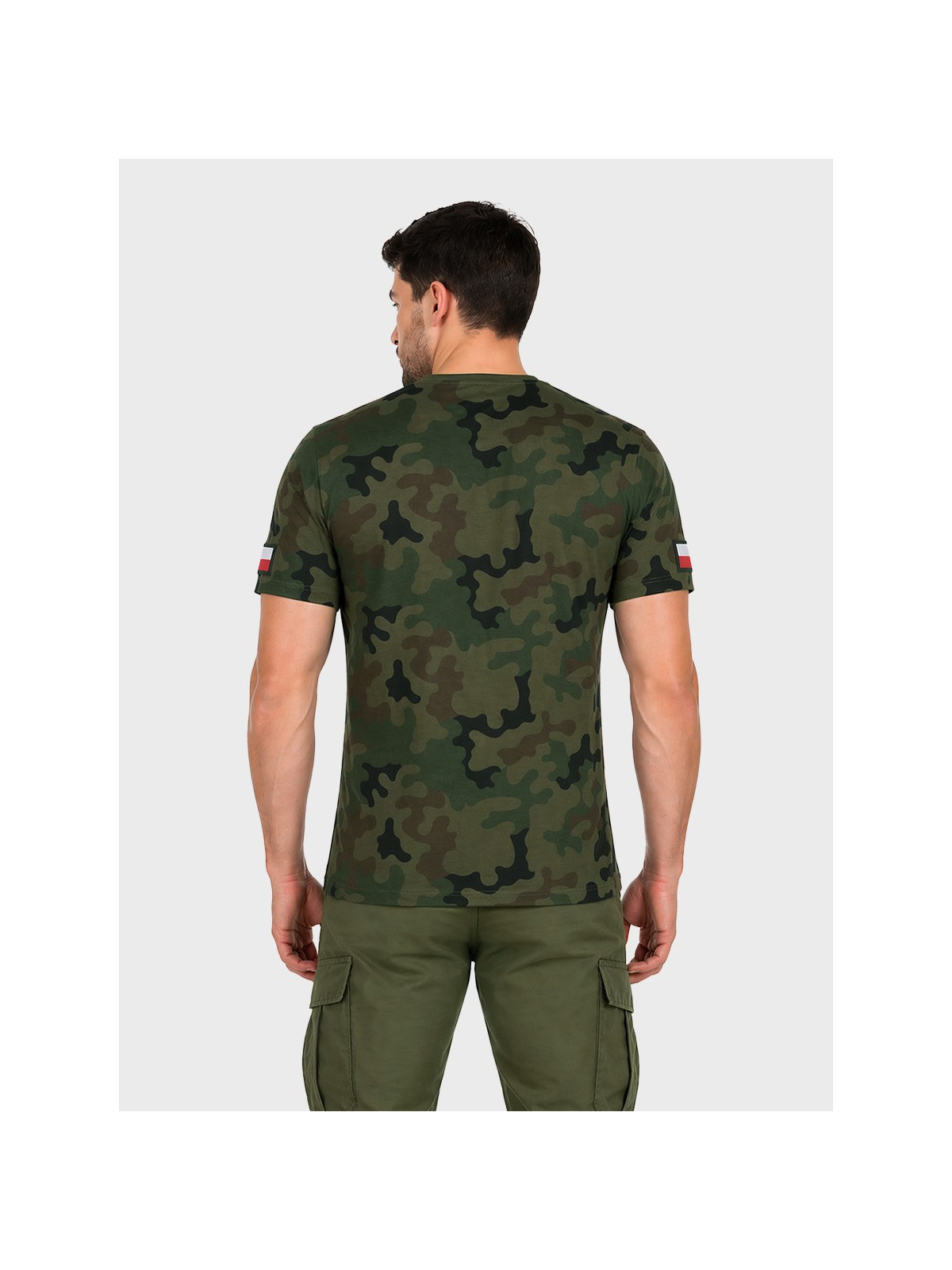 DOMINATOR URBAN COMBAT Koszulka męska bawełniana T-Shirt z naszywkami flagi PL WZ.93 3XL