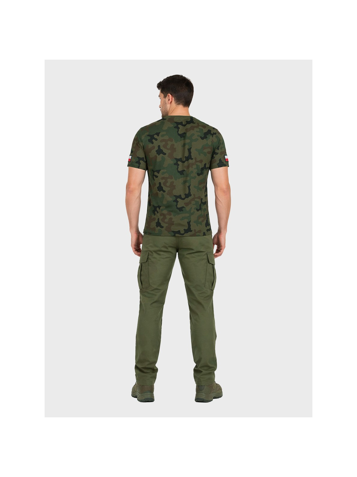 DOMINATOR URBAN COMBAT Koszulka męska bawełniana T-Shirt z naszywkami flagi PL WZ.93 3XL