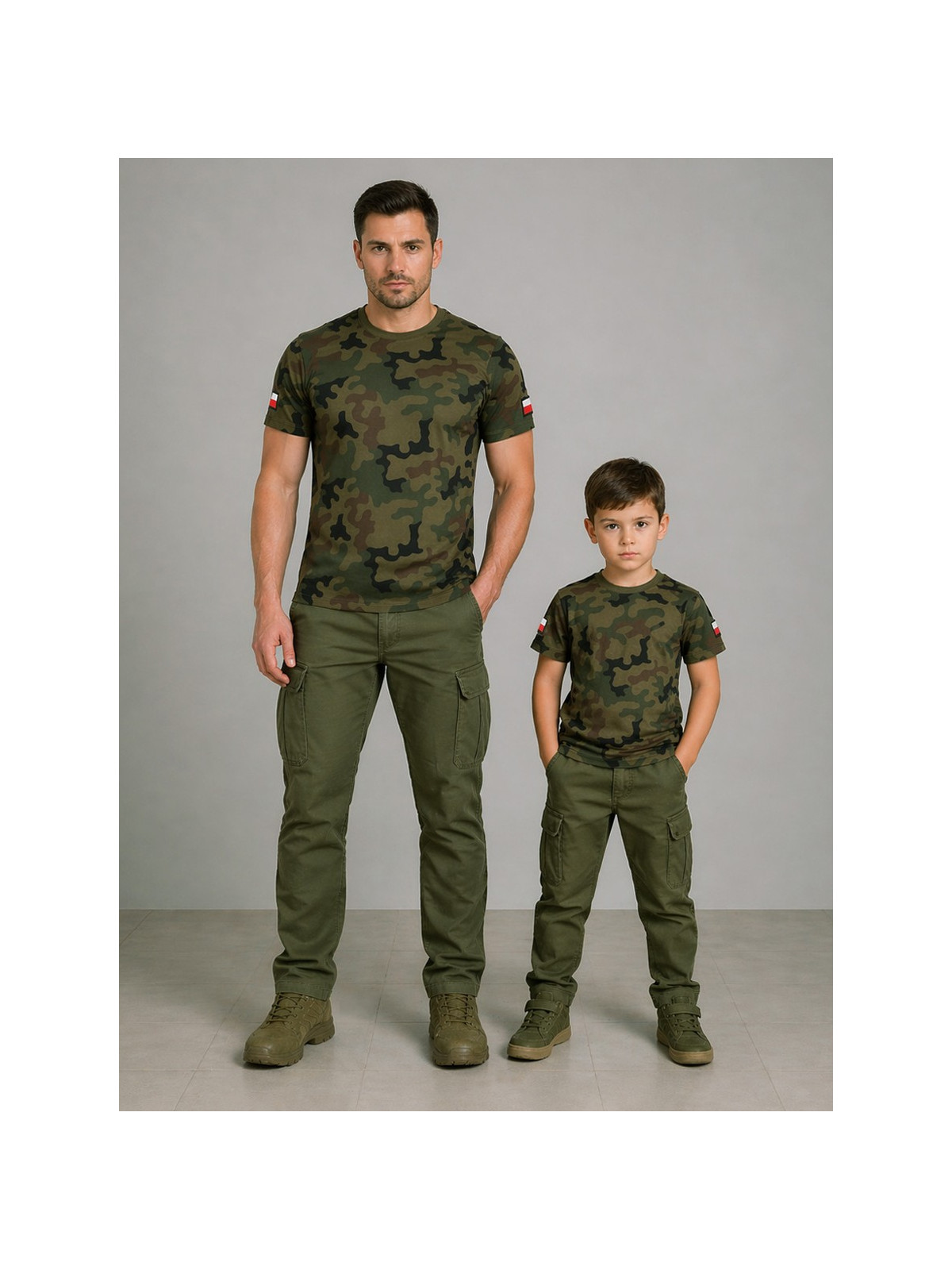 DOMINATOR URBAN COMBAT Koszulka męska bawełniana T-Shirt z naszywkami flagi PL WZ.93 3XL