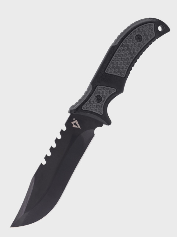 DOMINATOR URBAN COMBAT NÓŻ TAKTYCZNY WOJSKOWY MYŚLIWSKI BUSHCRAFT FUTERAŁ Czarno-szary