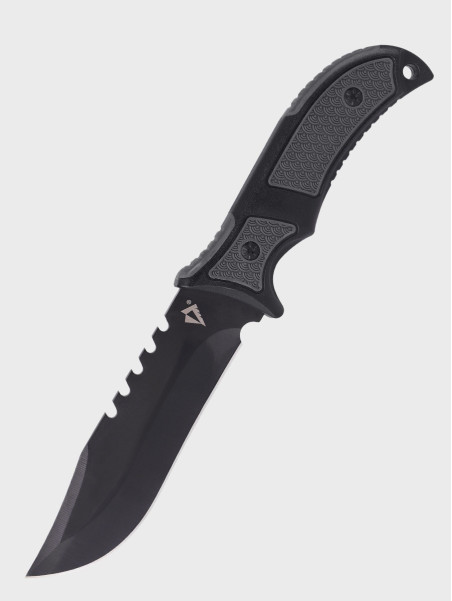 DOMINATOR URBAN COMBAT NÓŻ TAKTYCZNY WOJSKOWY MYŚLIWSKI BUSHCRAFT FUTERAŁ Czarno-szary