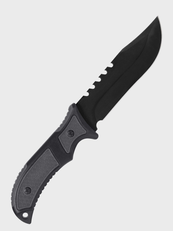 DOMINATOR URBAN COMBAT NÓŻ TAKTYCZNY WOJSKOWY MYŚLIWSKI BUSHCRAFT FUTERAŁ Czarno-szary
