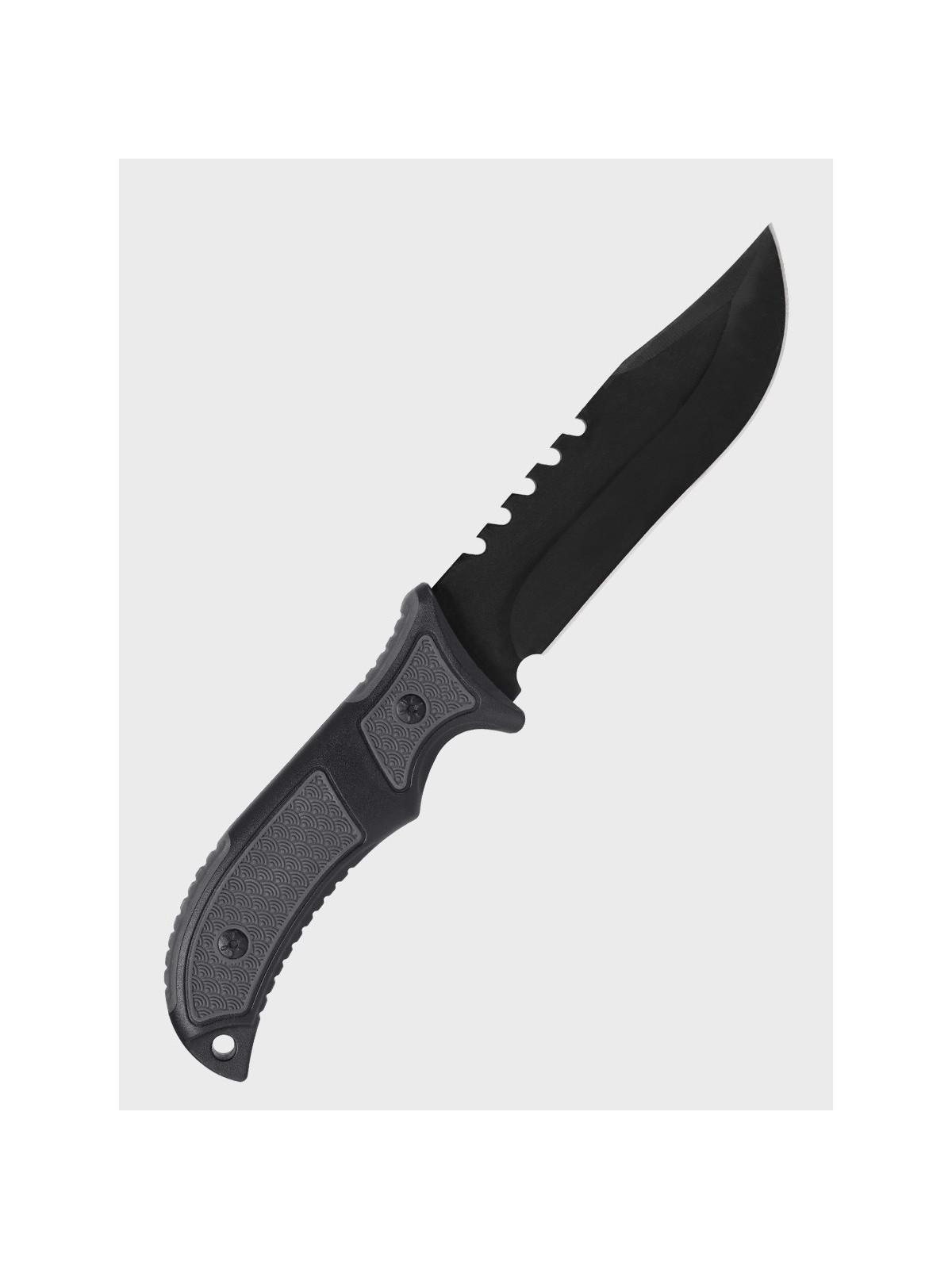 DOMINATOR URBAN COMBAT NÓŻ TAKTYCZNY WOJSKOWY MYŚLIWSKI BUSHCRAFT FUTERAŁ Czarno-szary