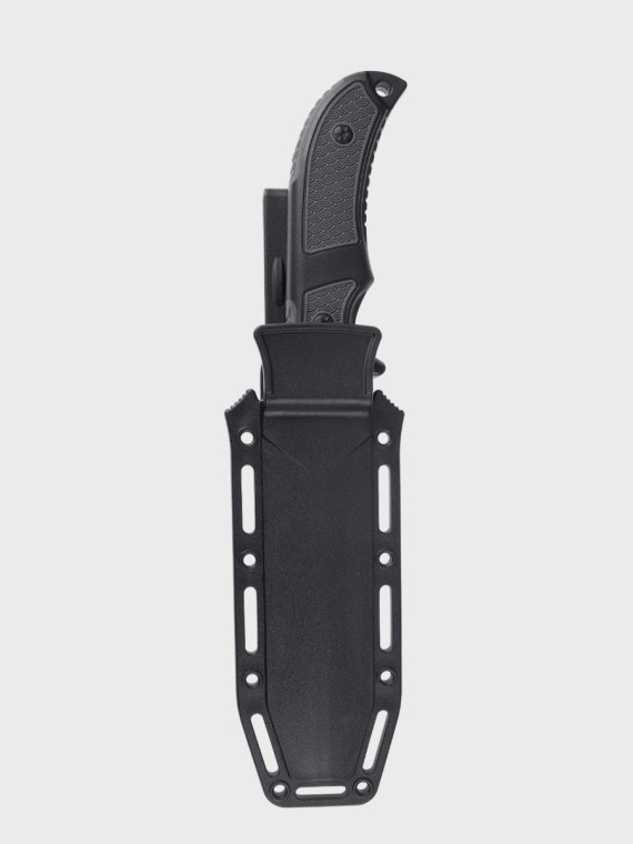 DOMINATOR URBAN COMBAT NÓŻ TAKTYCZNY WOJSKOWY MYŚLIWSKI BUSHCRAFT FUTERAŁ Czarno-szary