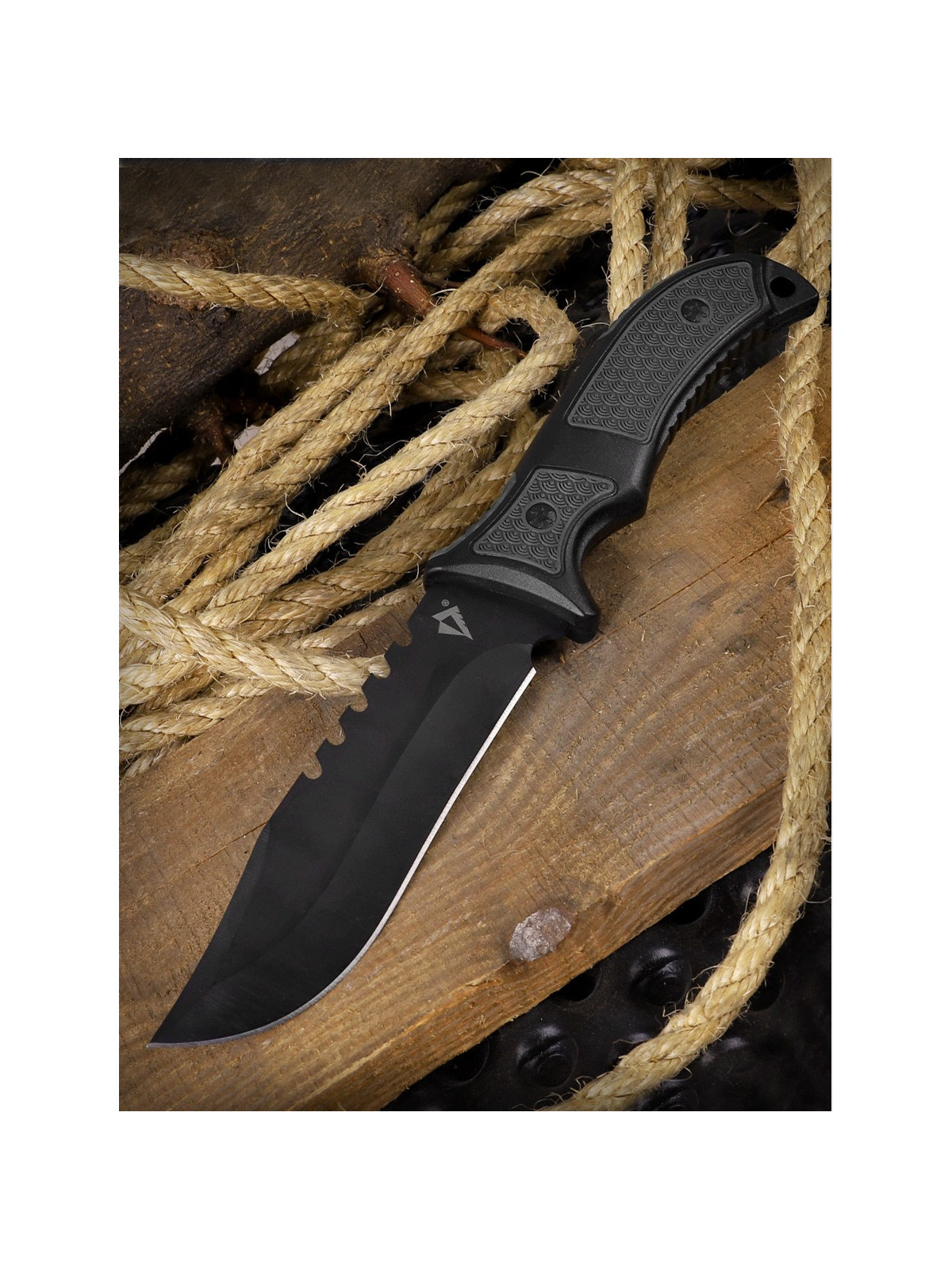 DOMINATOR URBAN COMBAT NÓŻ TAKTYCZNY WOJSKOWY MYŚLIWSKI BUSHCRAFT FUTERAŁ Czarno-szary