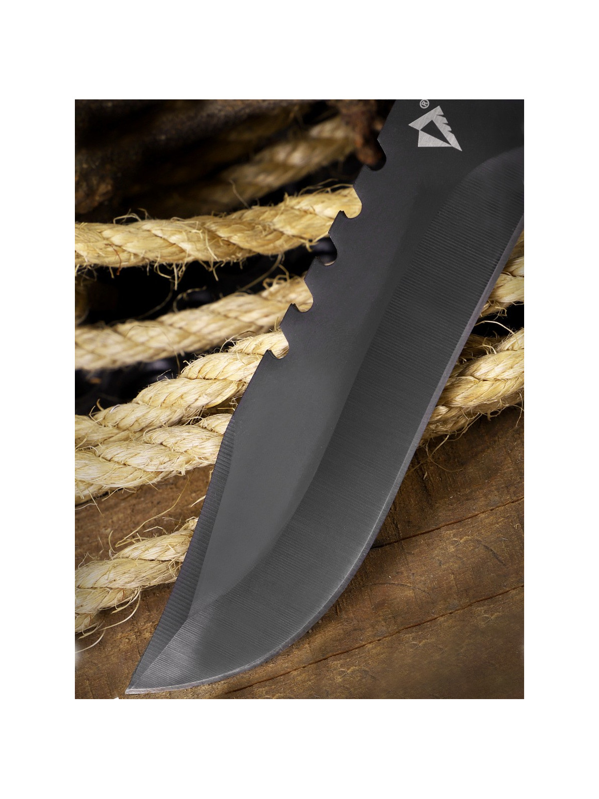DOMINATOR URBAN COMBAT NÓŻ TAKTYCZNY WOJSKOWY MYŚLIWSKI BUSHCRAFT FUTERAŁ Czarno-szary