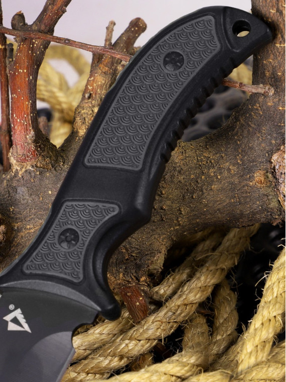 DOMINATOR URBAN COMBAT NÓŻ TAKTYCZNY WOJSKOWY MYŚLIWSKI BUSHCRAFT FUTERAŁ Czarno-szary