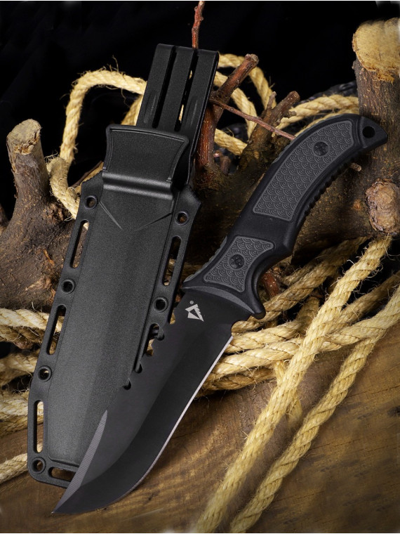 DOMINATOR URBAN COMBAT NÓŻ TAKTYCZNY WOJSKOWY MYŚLIWSKI BUSHCRAFT FUTERAŁ Czarno-szary