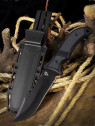 DOMINATOR URBAN COMBAT NÓŻ TAKTYCZNY WOJSKOWY MYŚLIWSKI BUSHCRAFT FUTERAŁ Czarno-szary
