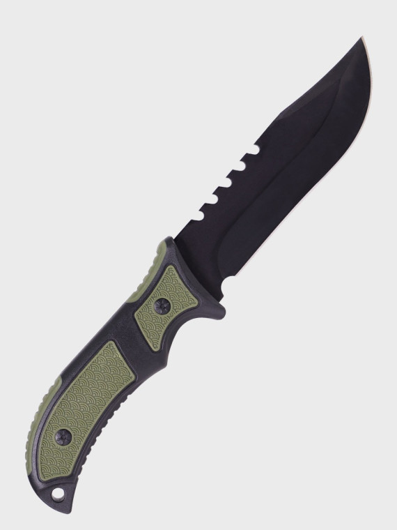 DOMINATOR URBAN COMBAT NÓŻ TAKTYCZNY WOJSKOWY MYŚLIWSKI BUSHCRAFT FUTERAŁ Czarno-zielony