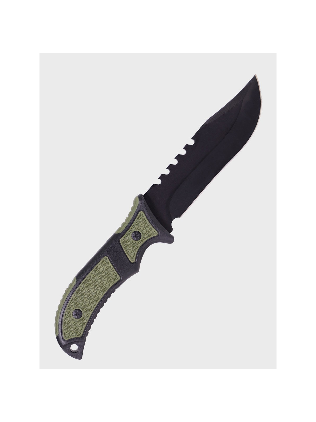 DOMINATOR URBAN COMBAT NÓŻ TAKTYCZNY WOJSKOWY MYŚLIWSKI BUSHCRAFT FUTERAŁ Czarno-zielony