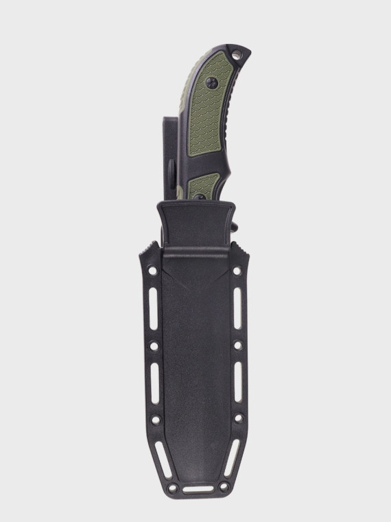 DOMINATOR URBAN COMBAT NÓŻ TAKTYCZNY WOJSKOWY MYŚLIWSKI BUSHCRAFT FUTERAŁ Czarno-zielony