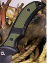 DOMINATOR URBAN COMBAT NÓŻ TAKTYCZNY WOJSKOWY MYŚLIWSKI BUSHCRAFT FUTERAŁ Czarno-zielony