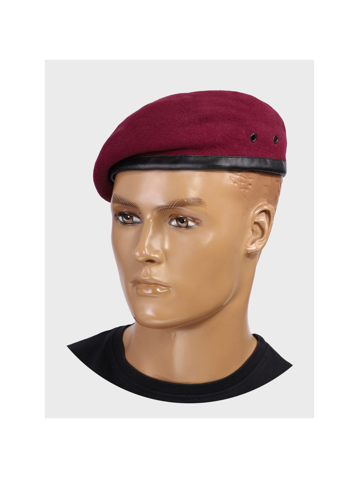 DOMINATOR URBAN COMBAT Beret Wojskowy Bez Oznaczeń Wojska Polskiego WP Tłoczony Bordowy 61