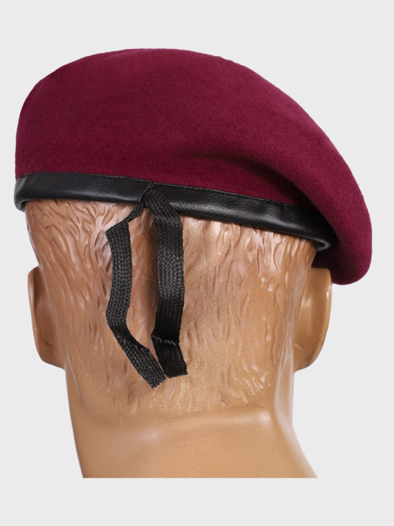 DOMINATOR URBAN COMBAT Beret Wojskowy Bez Oznaczeń Wojska Polskiego WP Tłoczony Bordowy 61