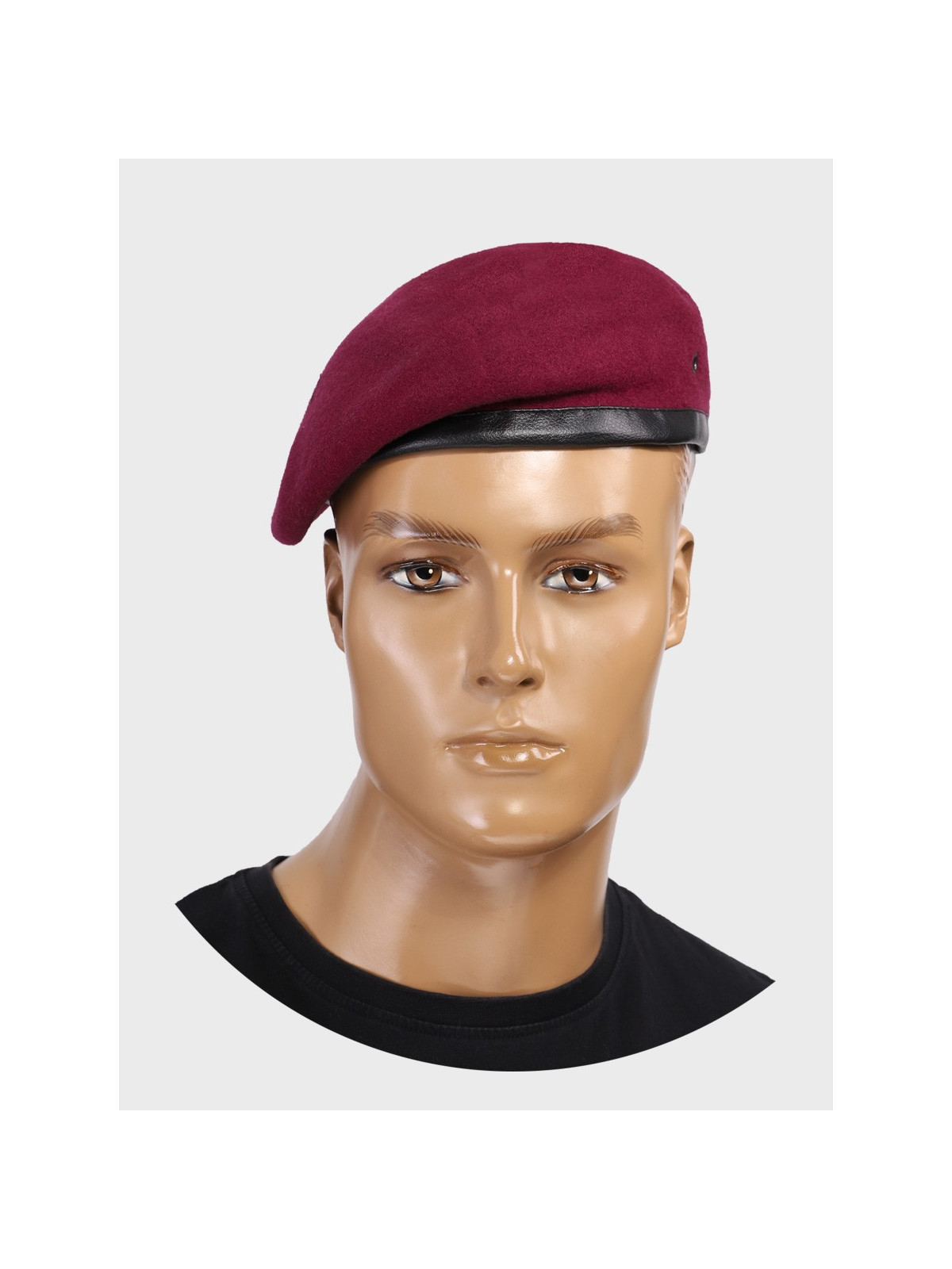 DOMINATOR URBAN COMBAT Beret Wojskowy Bez Oznaczeń Wojska Polskiego WP Tłoczony Bordowy 61