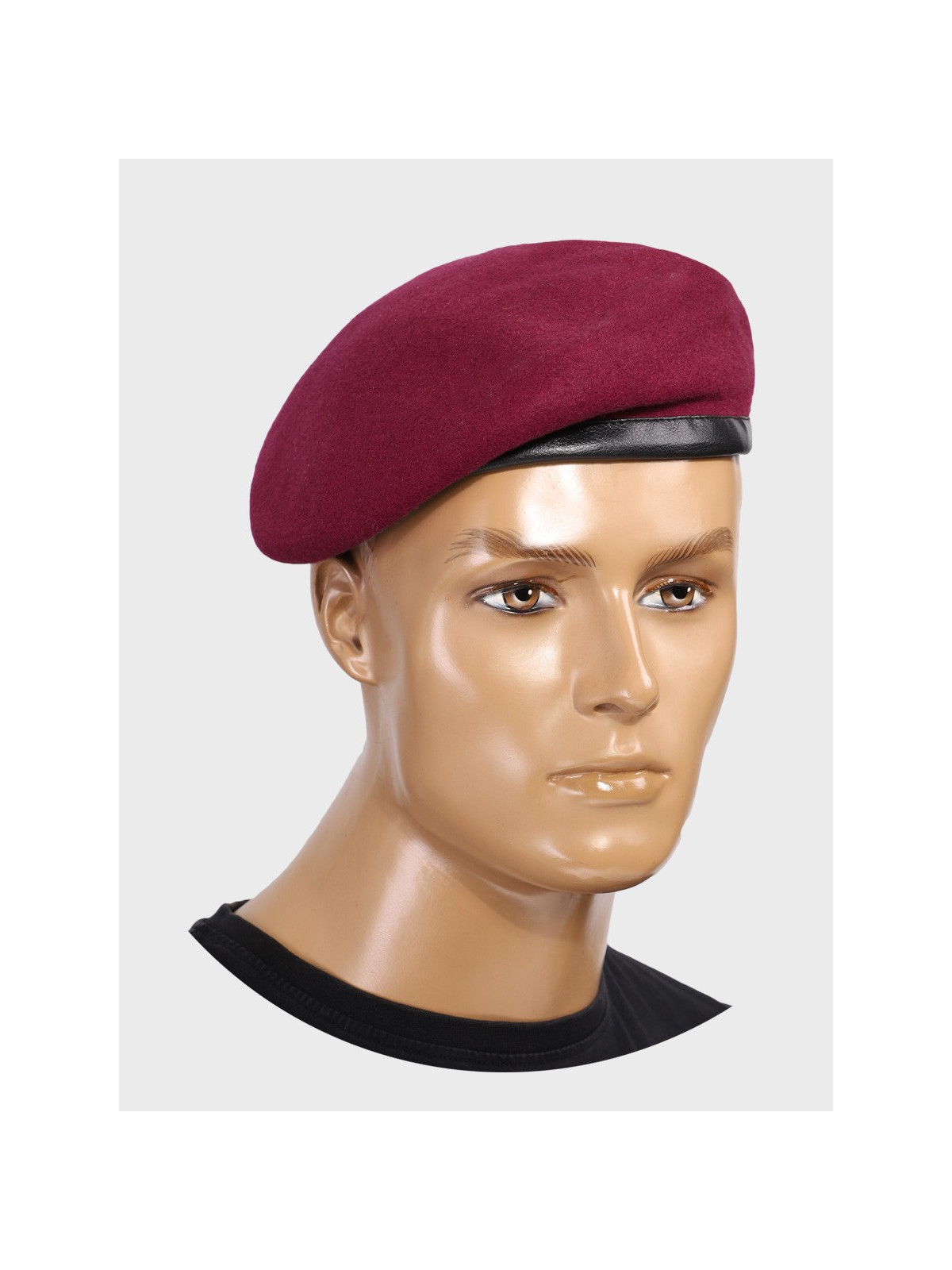 DOMINATOR URBAN COMBAT Beret Wojskowy Bez Oznaczeń Wojska Polskiego WP Tłoczony Bordowy 61