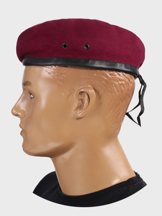 DOMINATOR URBAN COMBAT Beret Wojskowy Bez Oznaczeń Wojska Polskiego WP Tłoczony Bordowy 61