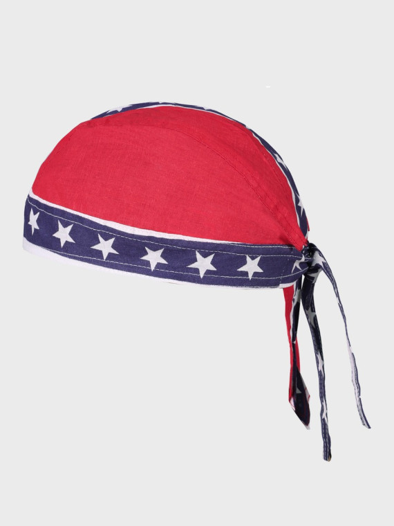 FOSTEX GARMENTS Chusta bandana bandama czapka Headwrap Blue Stripe Red Flag 