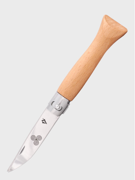 DOMINATOR URBAN COMBAT Nóż Beech Wood DREWNO BUK GRAWER triskelion