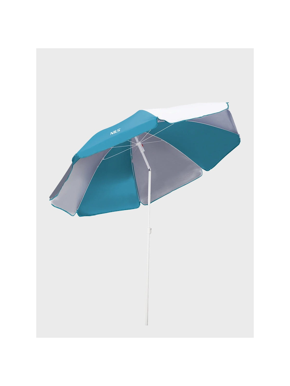 NILS CAMP Parasol Plażowy Ogrodowy Składany z Filtrem UV Średnica 180 cm NC7813