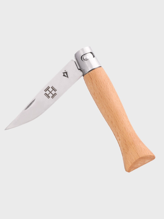 DOMINATOR URBAN COMBAT Nóż Beech Wood DREWNO BUK GRAWER Ręce Boga