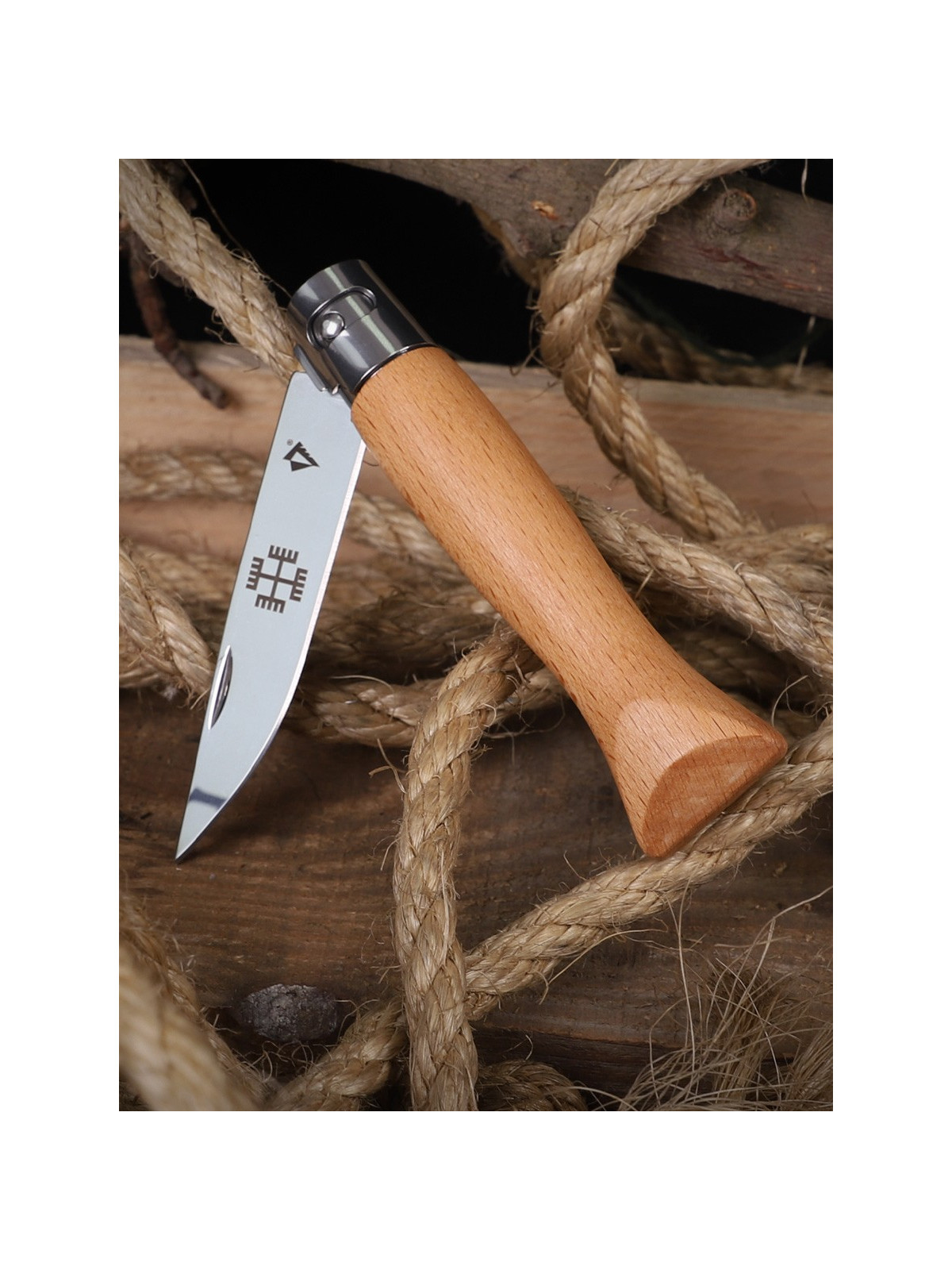 DOMINATOR URBAN COMBAT Nóż Beech Wood DREWNO BUK GRAWER Ręce Boga