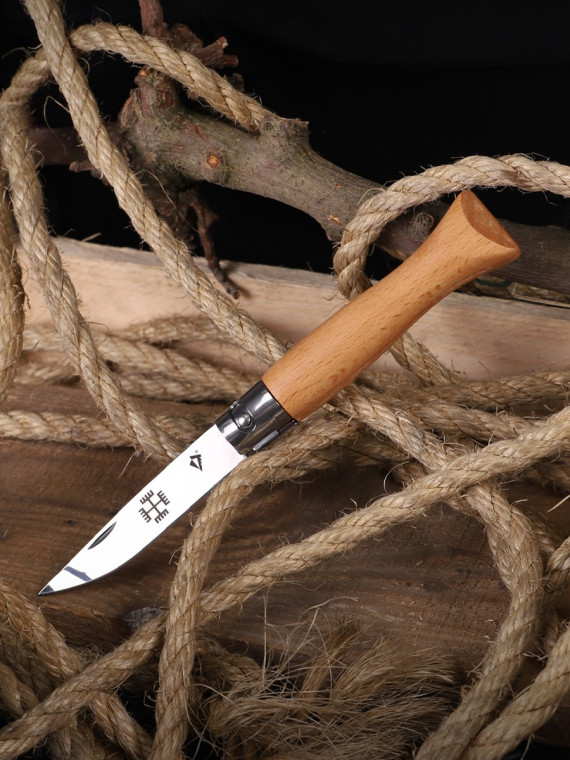 DOMINATOR URBAN COMBAT Nóż Beech Wood DREWNO BUK GRAWER Ręce Boga