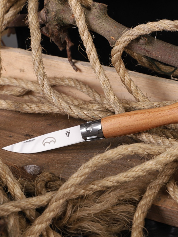 DOMINATOR URBAN COMBAT Nóż Beech Wood DREWNO BUK GRAWER Lunula