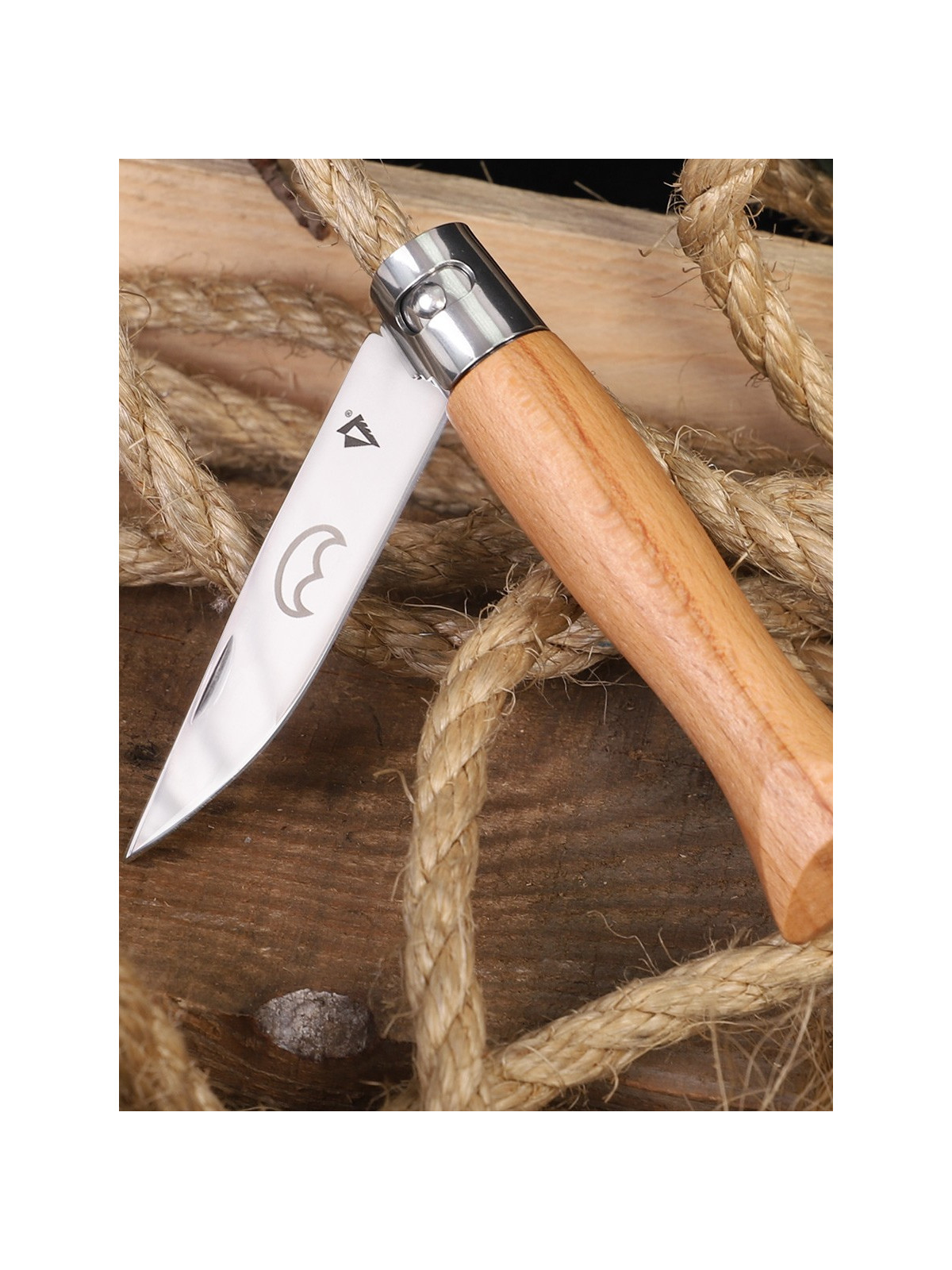 DOMINATOR URBAN COMBAT Nóż Beech Wood DREWNO BUK GRAWER Lunula