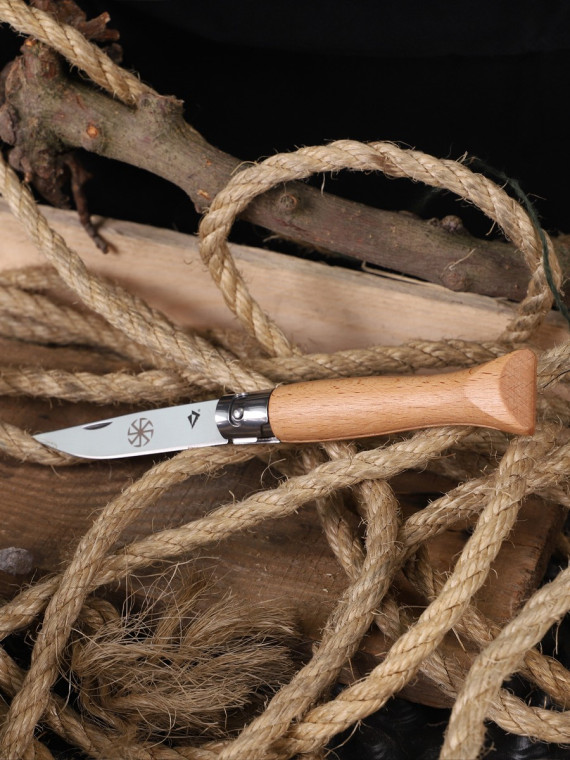 DOMINATOR URBAN COMBAT Nóż Beech Wood DREWNO BUK GRAWER Kolowrat Kołowrót